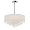 Cwi Lighting Dash 4 Light Drum Shade Chandelier With Chrome Finish 5443P18C (Off White) - alternate 1
